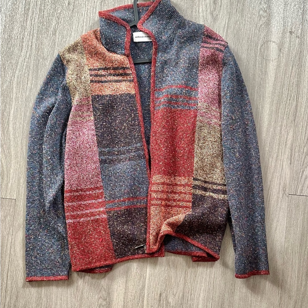 Alfred Dunner Zip Up Cardigan